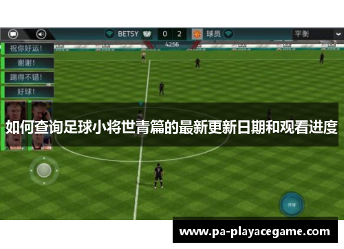 如何查询足球小将世青篇的最新更新日期和观看进度
